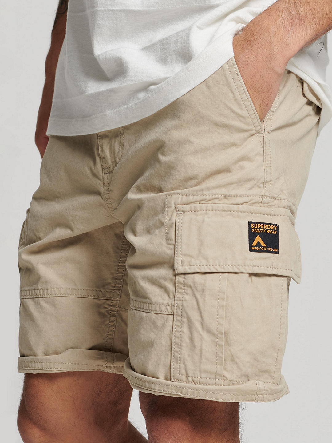 

Шорты Superdry Heavy Cargo, серо-коричневый цвет Stone Wash