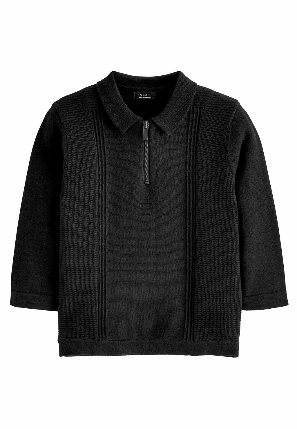 

Топ с длинными рукавами TEXTURED Next, цвет black