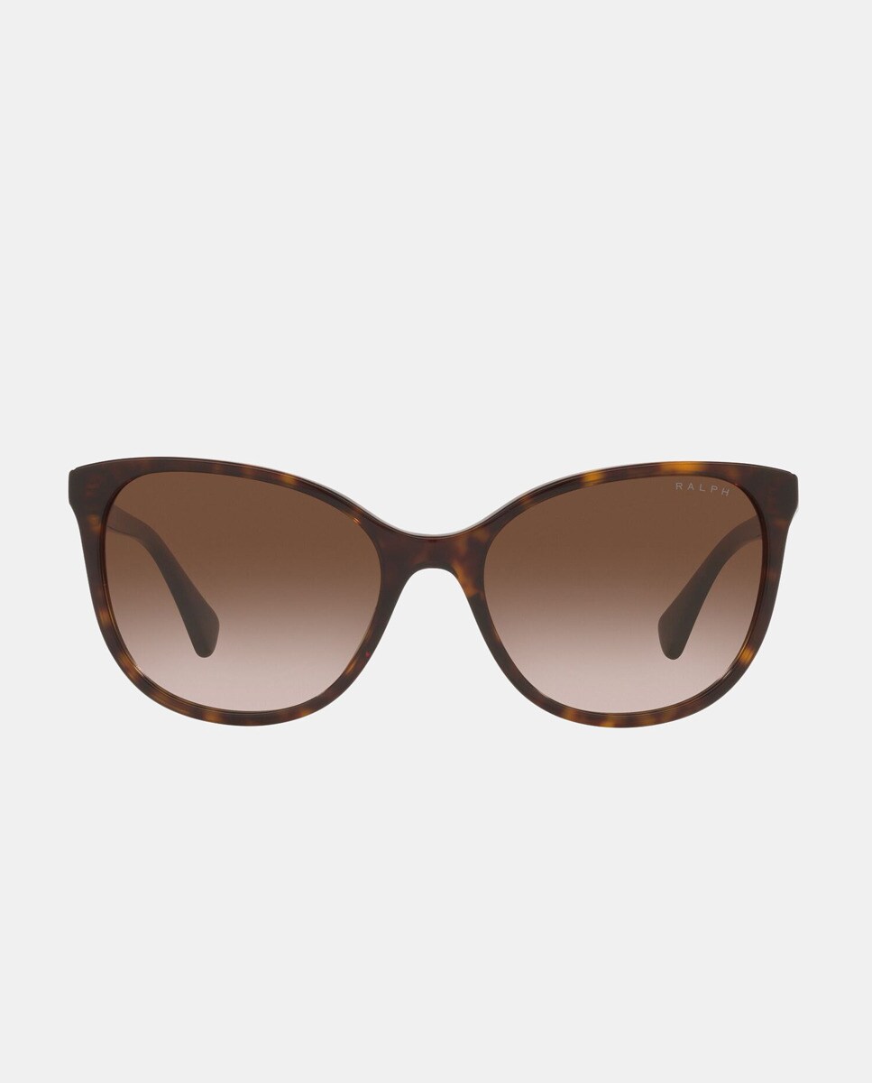 цена Женские солнцезащитные очки «кошачий глаз» из ацетата, гавана Lauren Ralph Lauren, коричневый