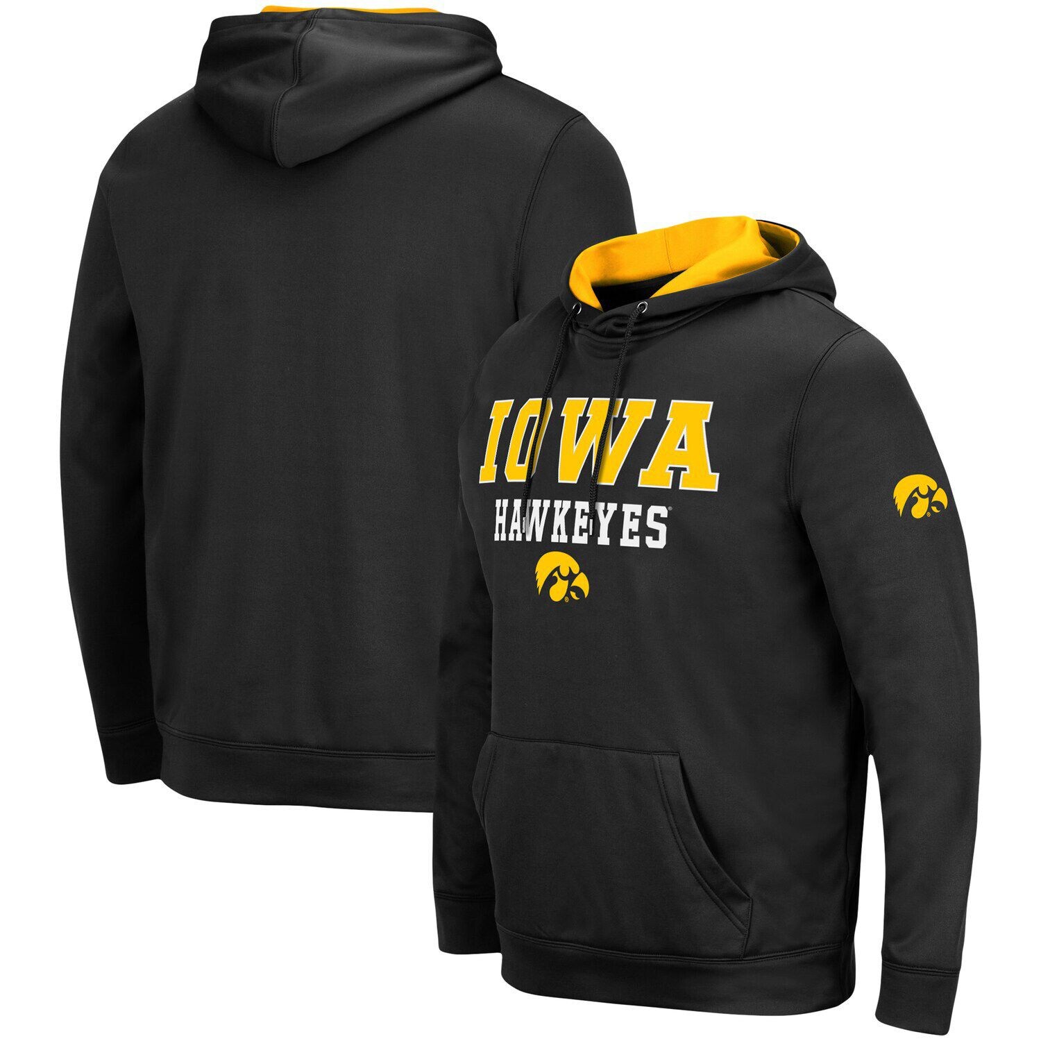 

Мужской пуловер с капюшоном Colosseum Black Iowa Hawkeyes Sunrise