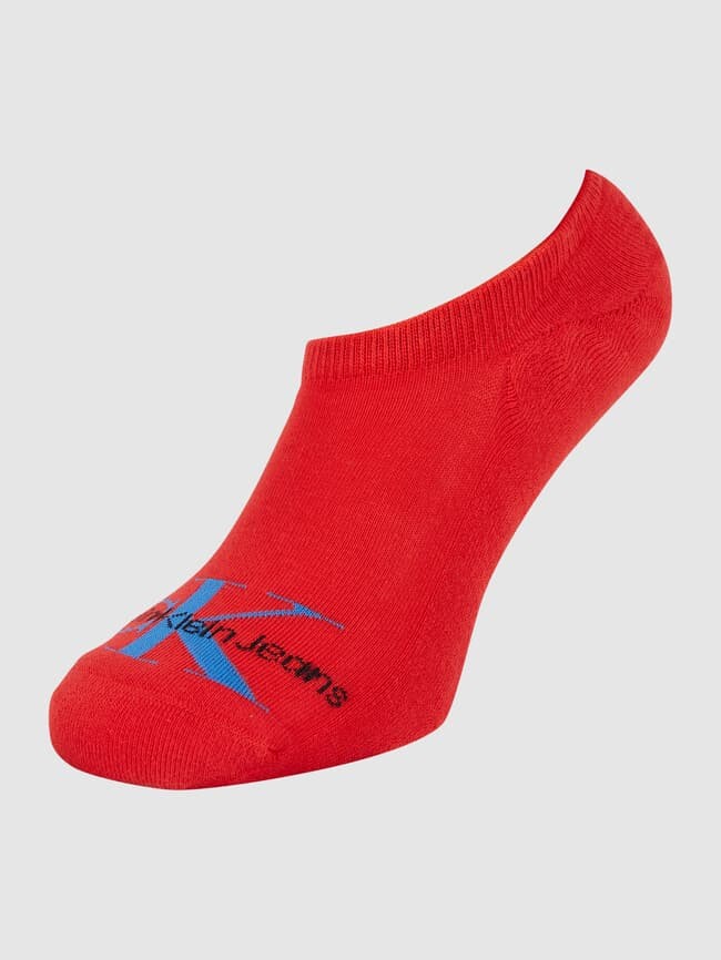 

Носки-кроссовки с принтом этикетки, модель MEN FOOTIE Calvin Klein Jeans, красный