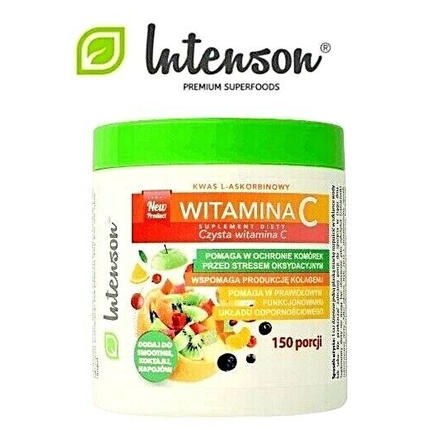 Чистый порошок витамина С 1000 мг L-аскорбиновая кислота для поддержки иммунитета 150 г, Intenson коллаген 250 г intenson