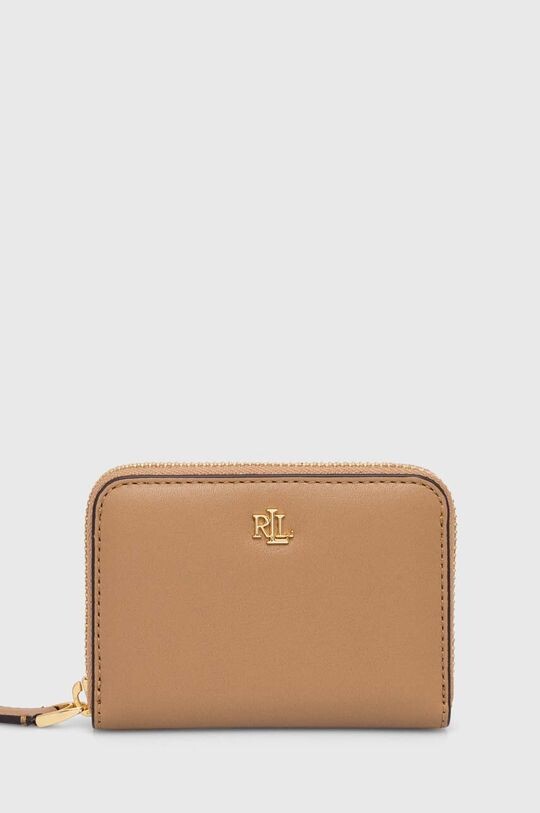 

Кожаный кошелек Lauren Ralph Lauren, бежевый