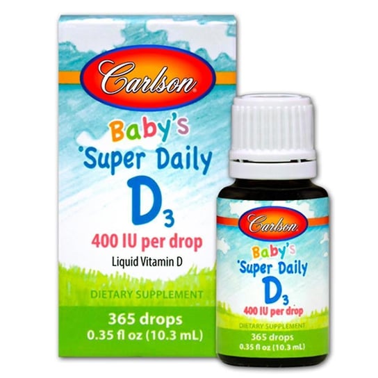 Carlson Labs Baby's Super Daily D3 400i 10 мл carlson labs kid s lutein gummies натуральное манго 46 вегетарианских жевательных таблеток