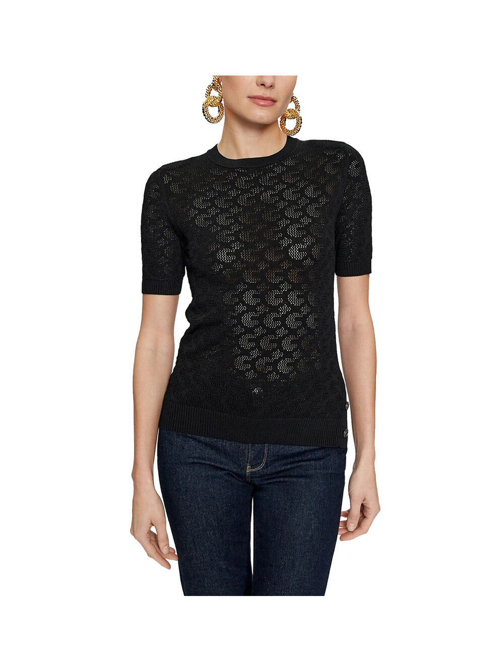 

Черная женская рубашка Guess