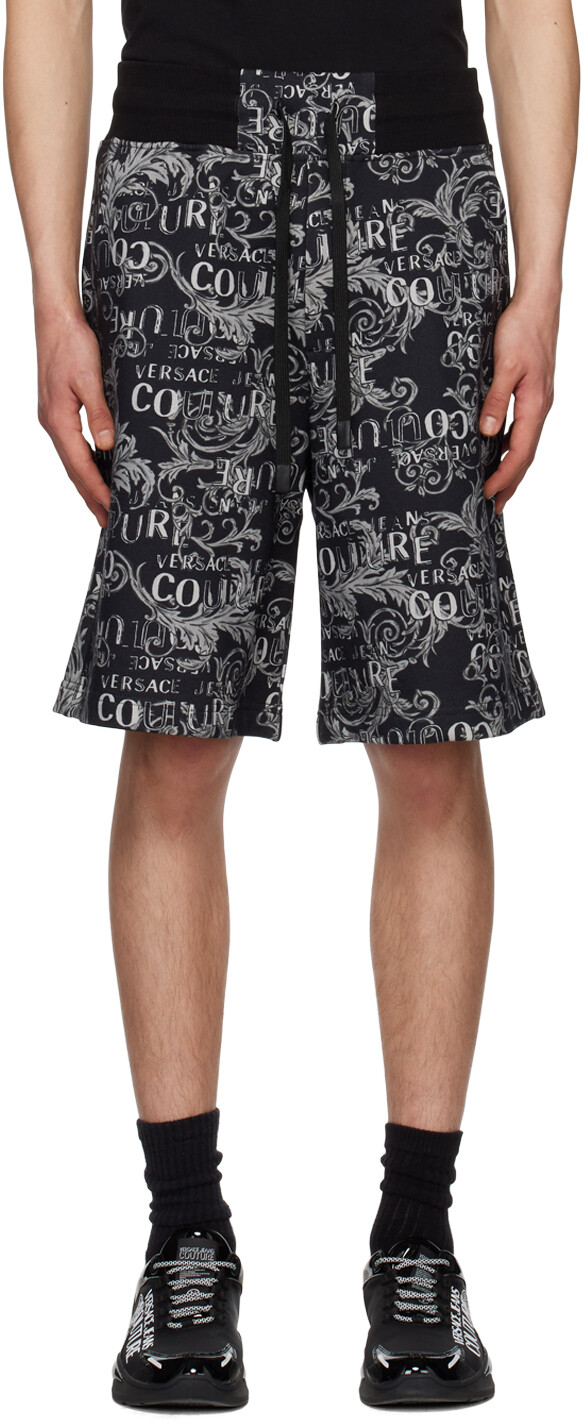 

Черные шорты в стиле барокко Versace Jeans Couture