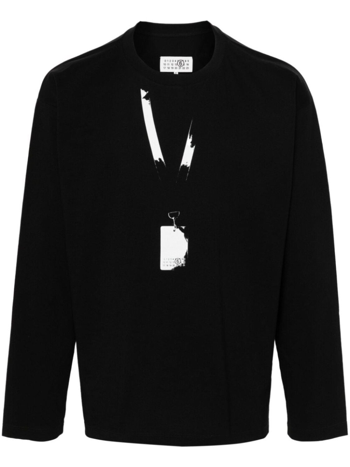 

MM6 Maison Margiela футболка с узором Numbers, черный