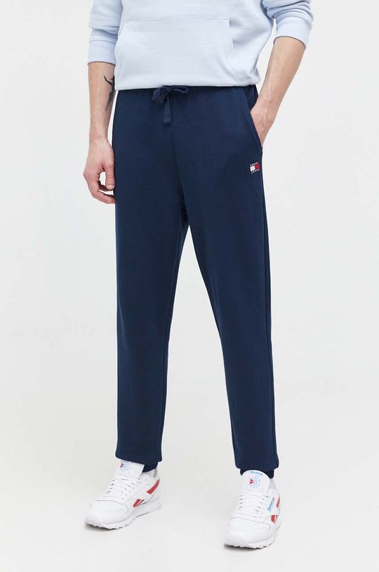 Хлопковые спортивные брюки Tommy Jeans, темно-синий