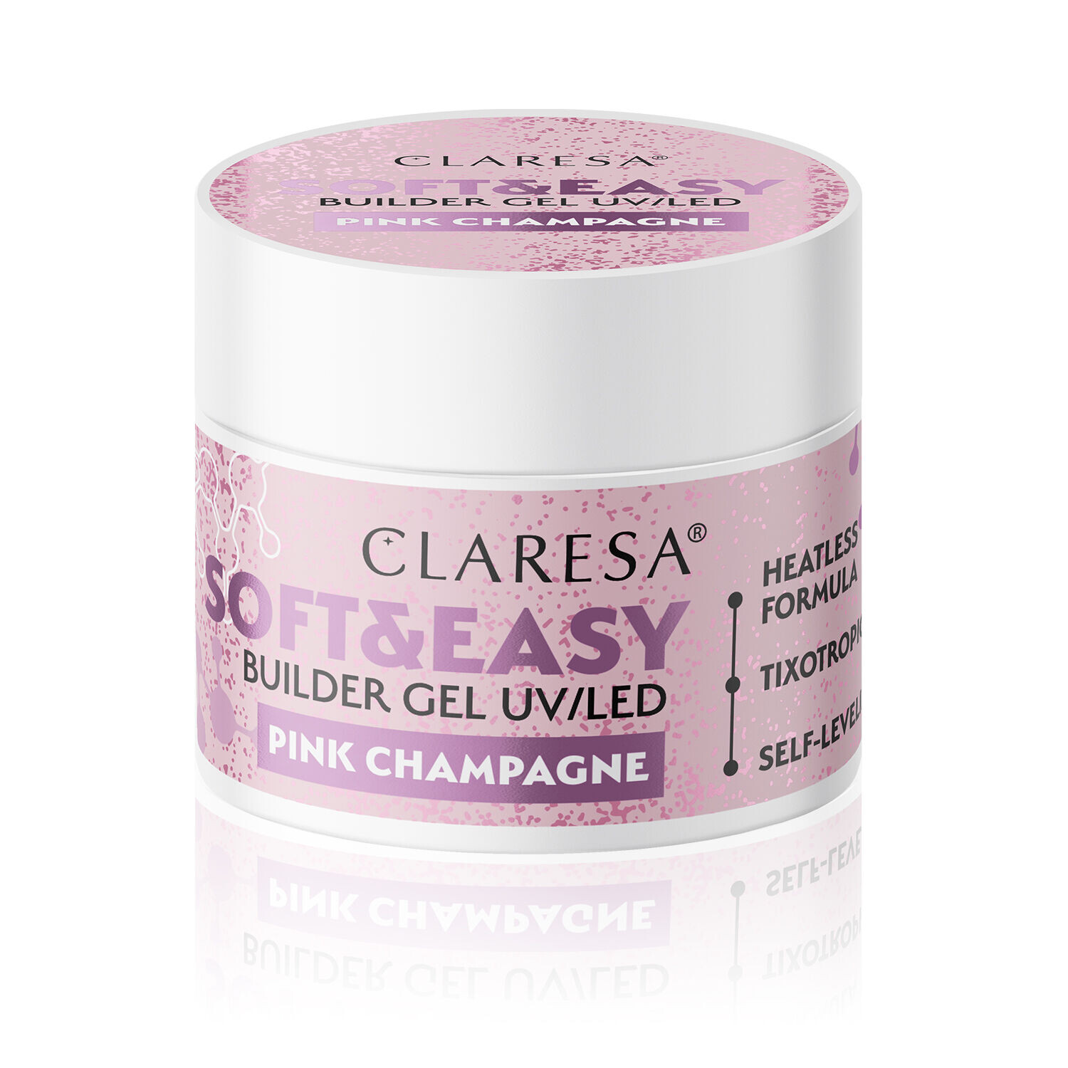 

Гель для наращивания ногтей «розовое шампанское» Claresa Soft&Easy, 90 гр