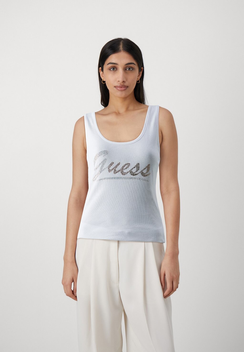 

Топ LOGO TANK Guess, цвет pure white