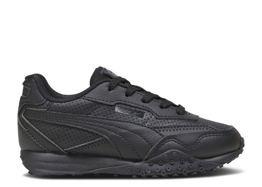 

Кроссовки Puma Blacktop Rider Leather Little Kid 'Black Shadow Grey', черный