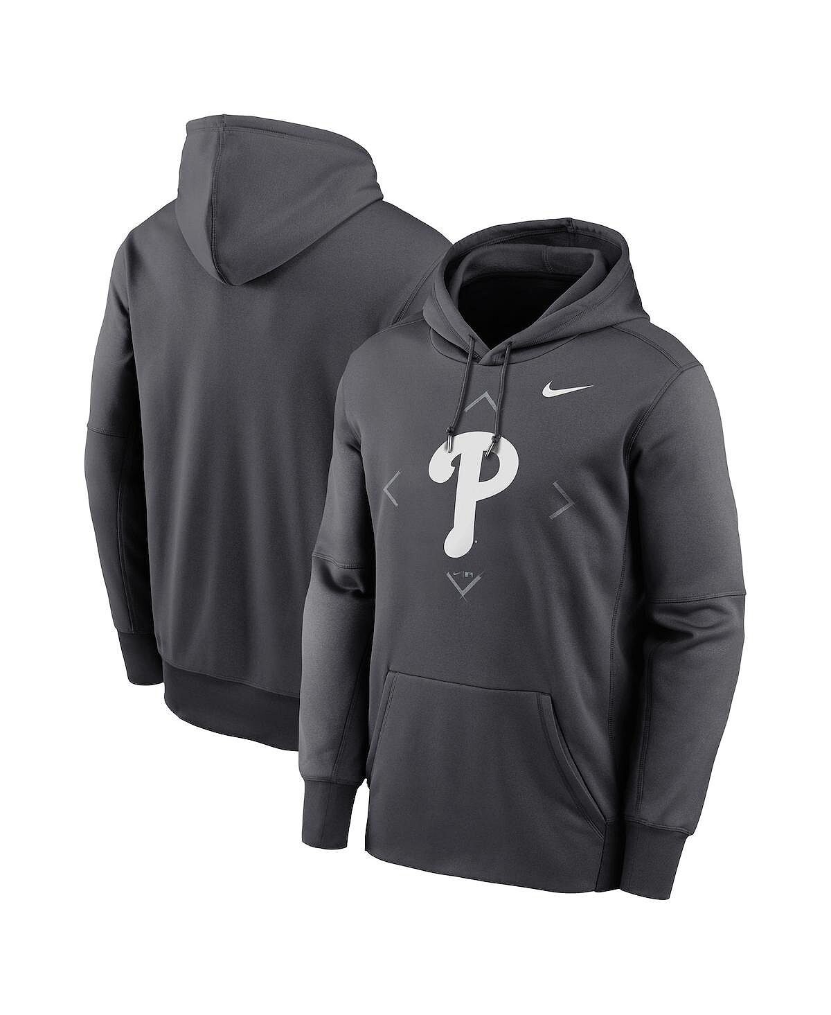 

Мужской пуловер с капюшоном Philadelphia Phillies Bracket Icon Performance антрацитового цвета Nike