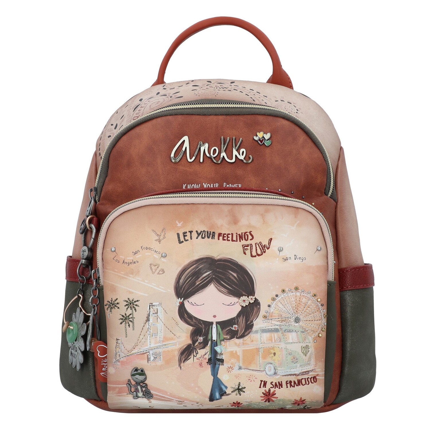 

Рюкзак Anekke Peace & Love City 28 cm, разноцветный
