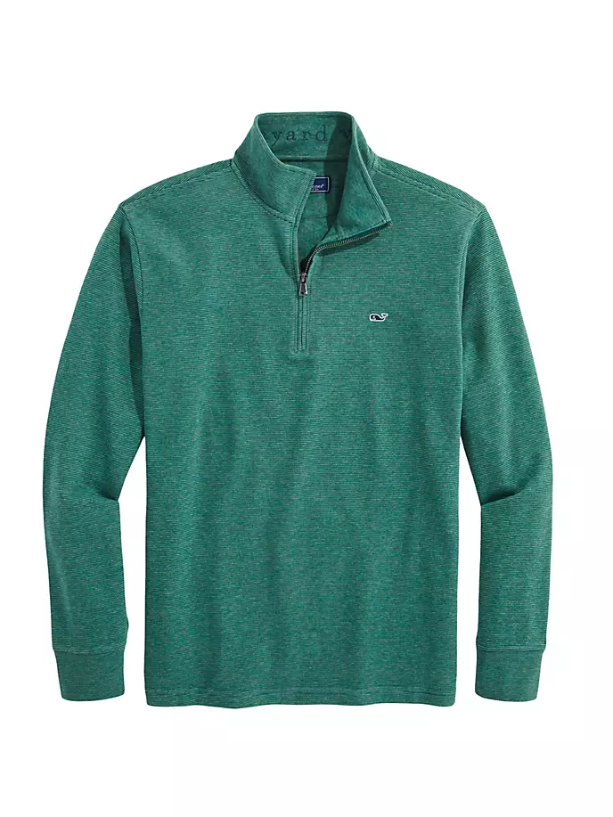 

Свитер с молнией длиной в четверть и соленой водой Vineyard Vines, цвет charleston green