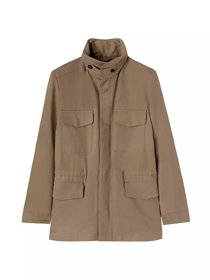 

Куртка New Traveler из смеси хлопка и льна от дождя Loro Piana, цвет grays harbor
