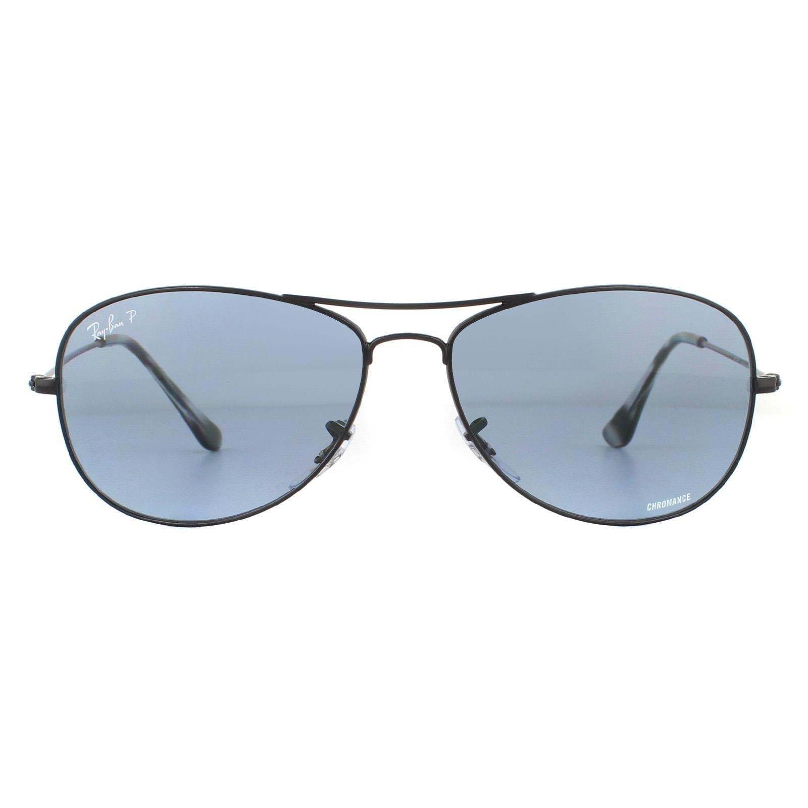 Матовые черные синие солнцезащитные очки-авиаторы Ray-Ban, черный