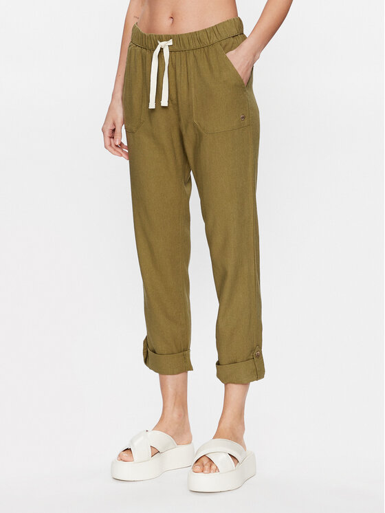 Тканевые брюки стандартного кроя Roxy, зеленый