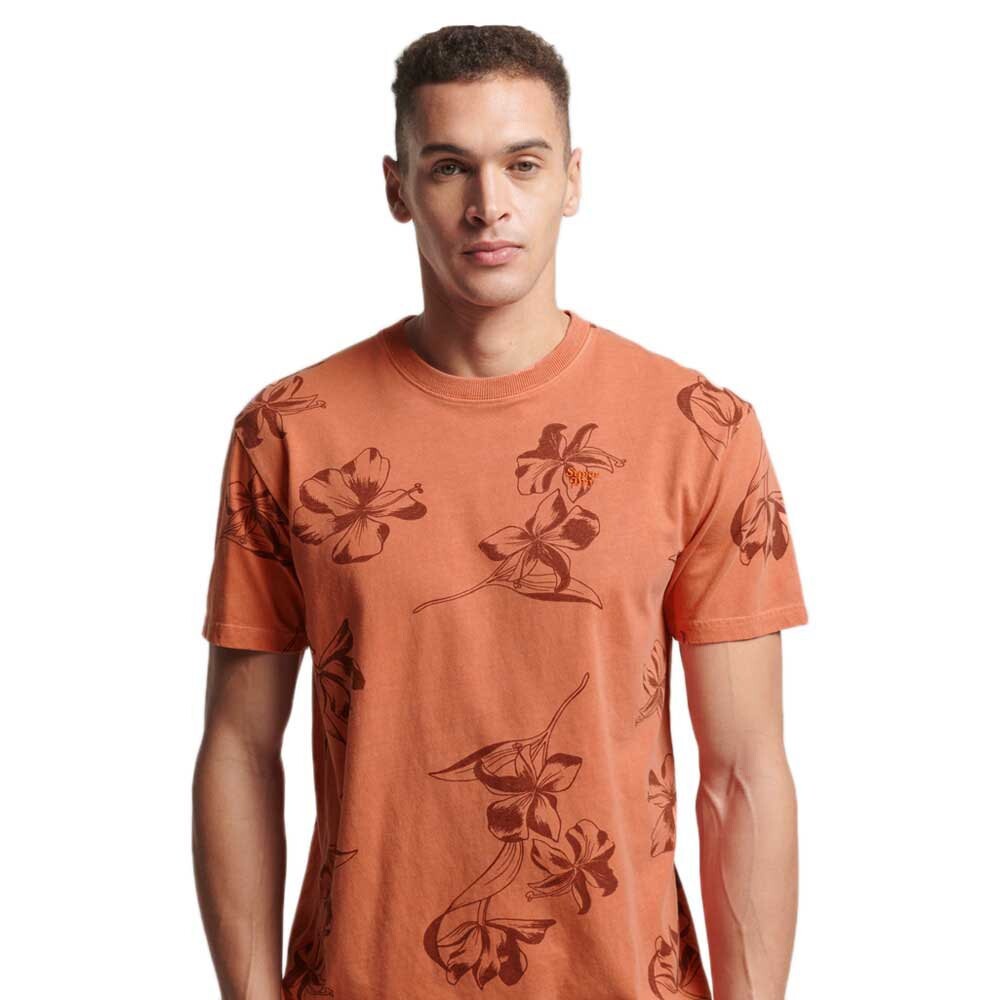 

Футболка Superdry Vintage Overdyed Printed, оранжевый