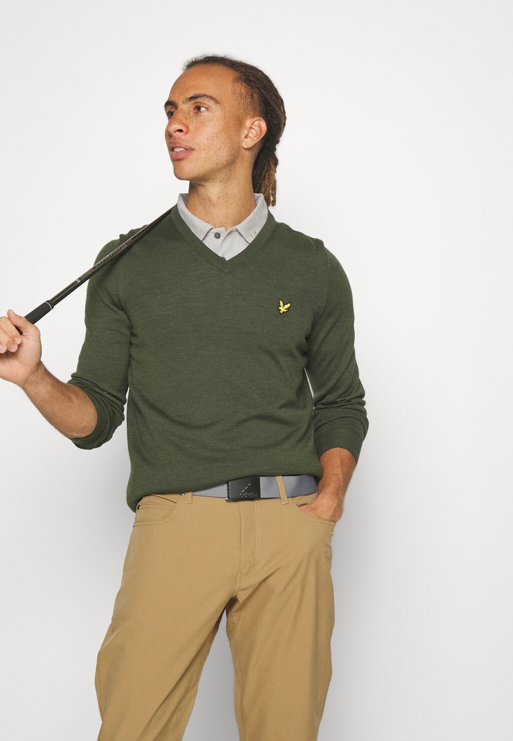 

Свитер GOLF V NECK Lyle & Scott, зеленый кактус