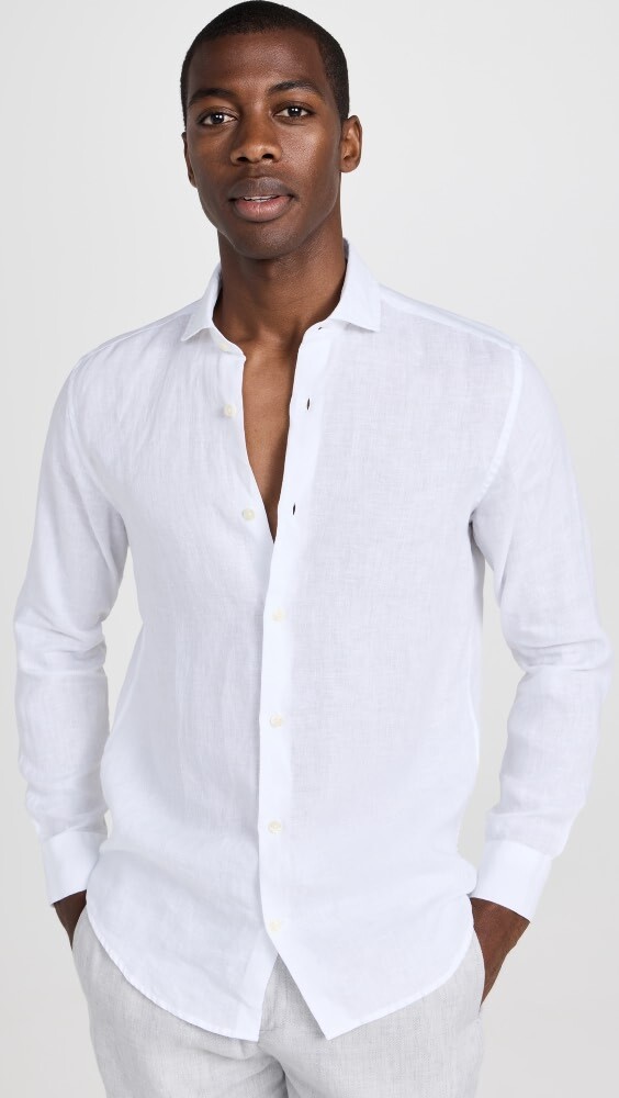 

Рубашка Frescobol Carioca Antonio Linen, белый