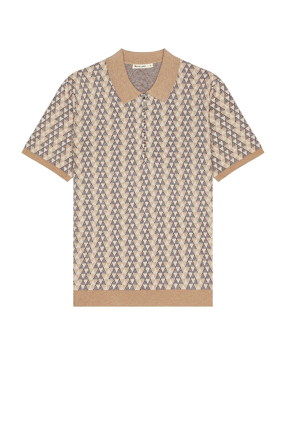 

Поло Marine Layer Bryson Zip, цвет Warm Geo