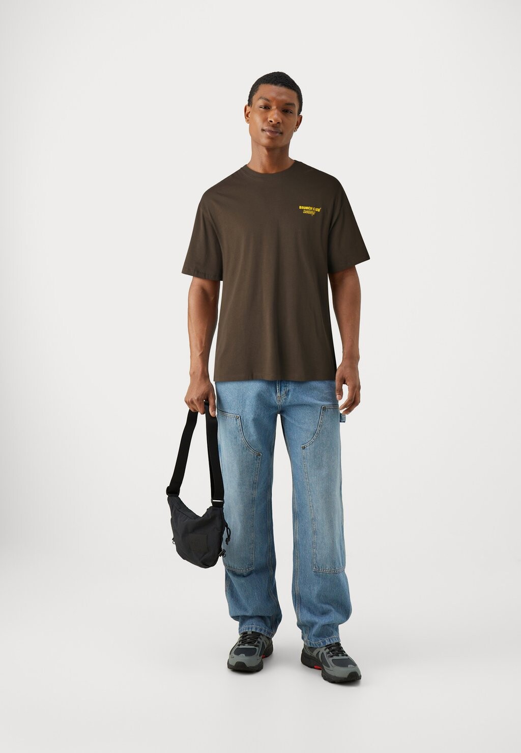 

Футболка с принтом Jorbrunch Tee Crew Neck Unisex Jack & Jones, коричневый