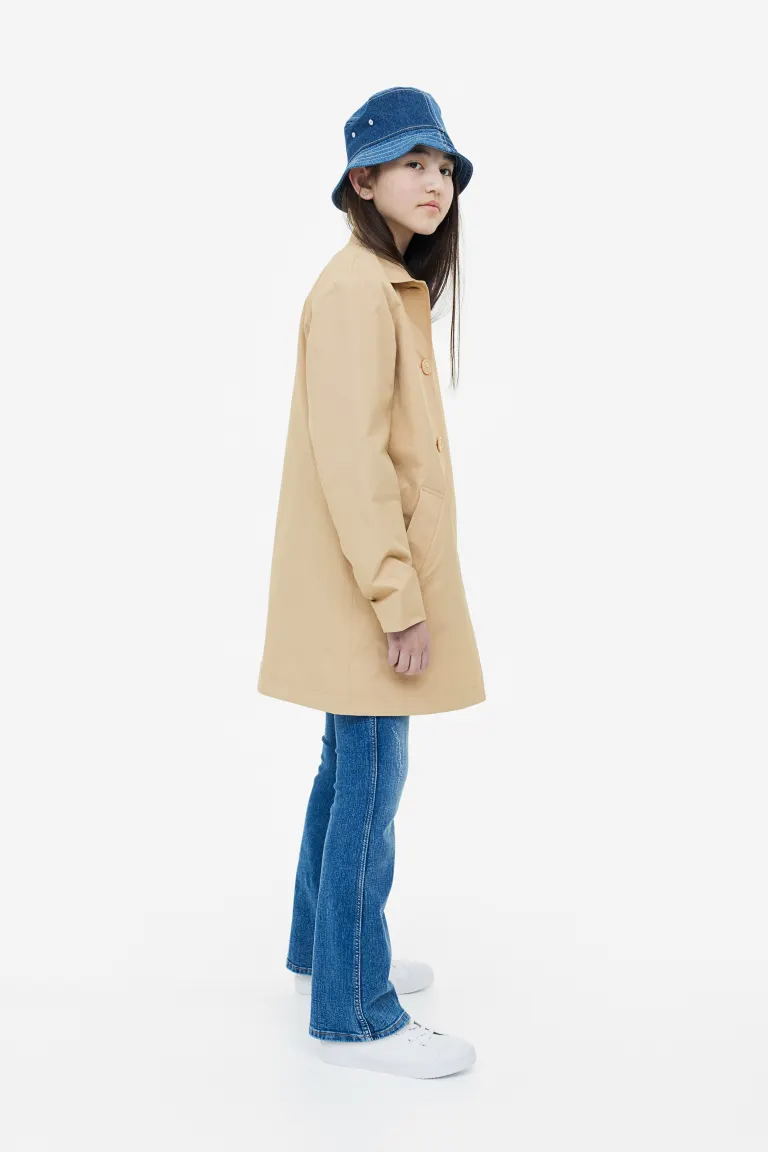 

Пальто с воротником H&M, бежевый