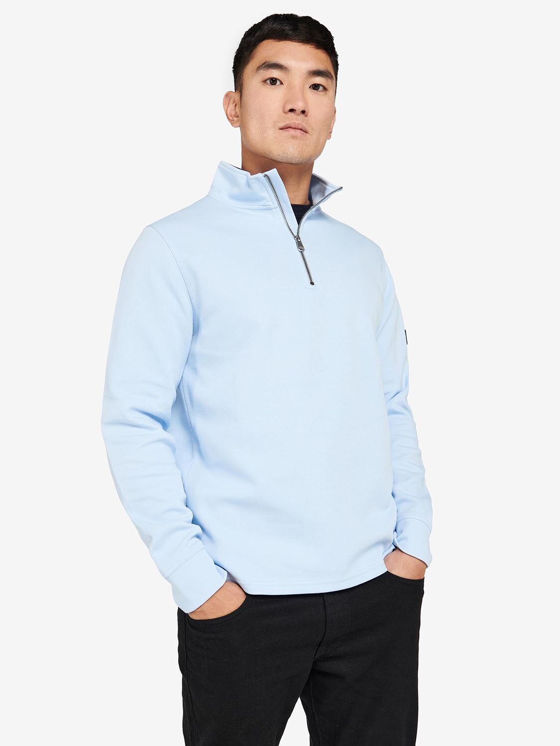

Джемпер с молнией 1/2 Barbour International, синий шамбре
