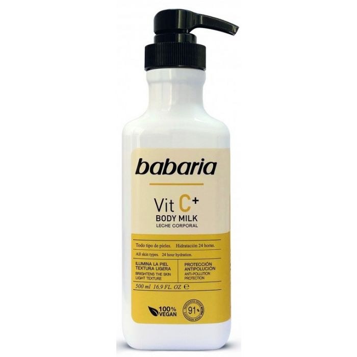 Набор косметики Vit C + Leche Corporal Babaria, 500 ml увлаюняющее молочко для тела babaria olive oil 400 мл