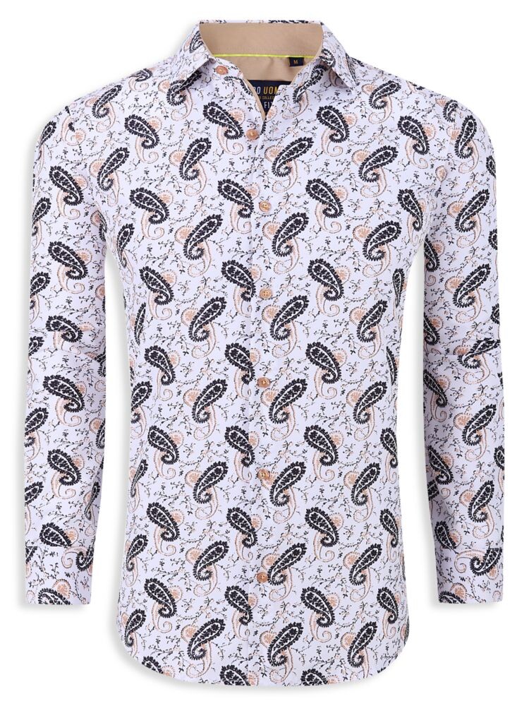 

Рубашка Performance Slim Fit с рисунком Azaro Uomo, белый