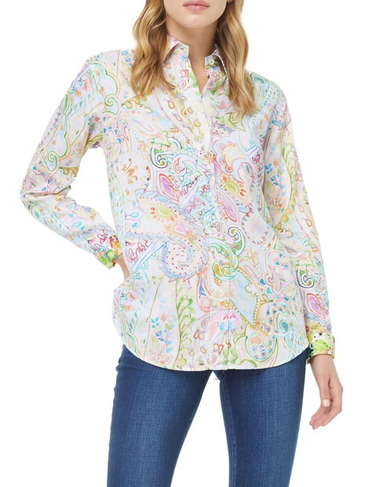 

Хлопковая рубашка Кэрри Robert Graham, цвет Multi