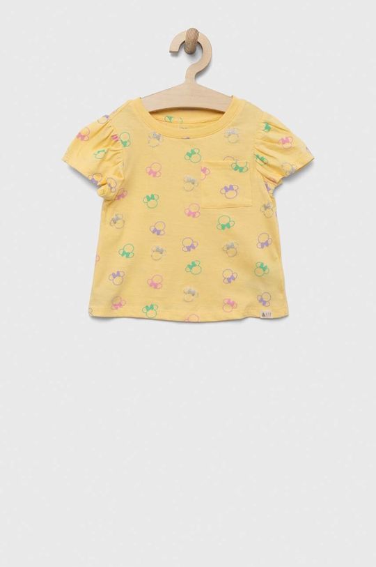 Хлопковая футболка для детей Gap, желтый