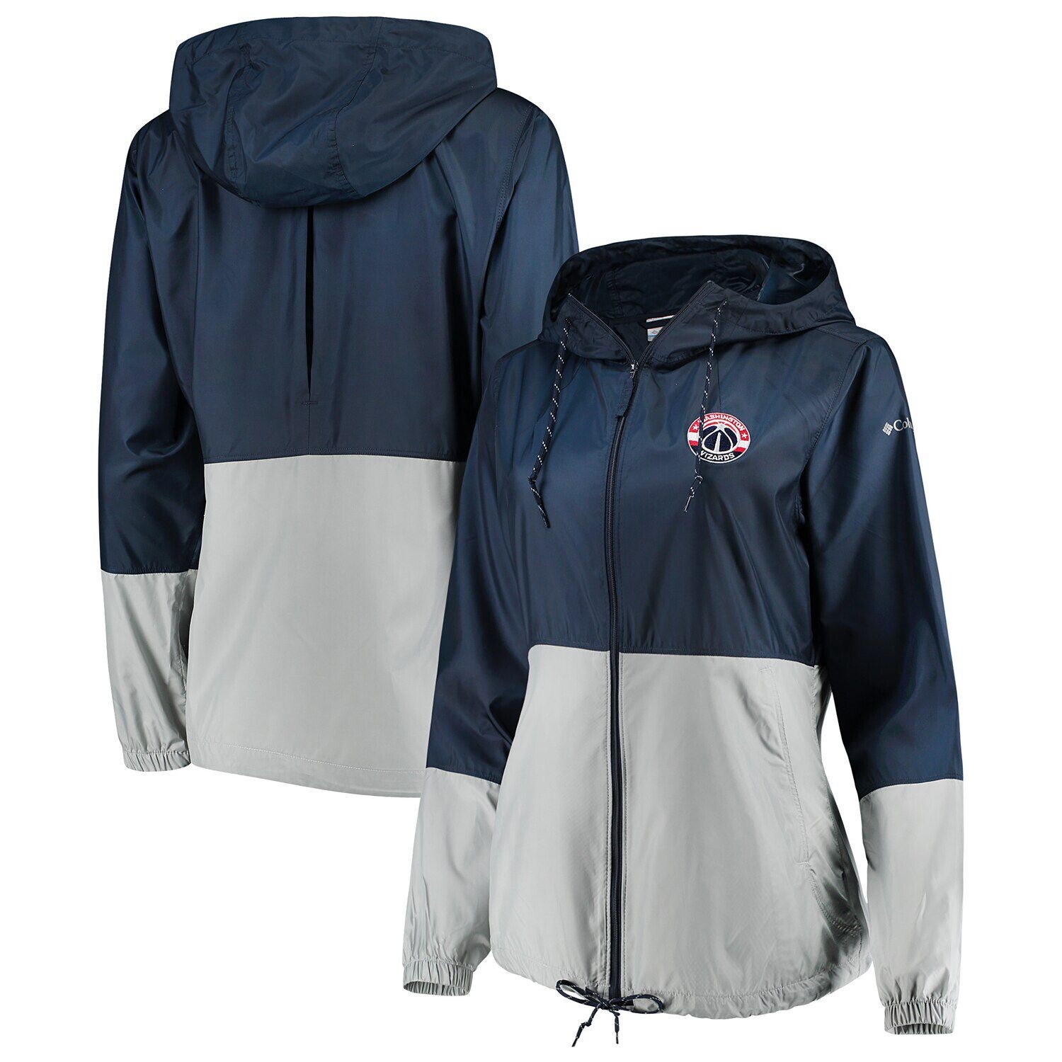 

Женская ветровка Columbia Navy Washington Wizards Flash Forward с молнией во всю длину