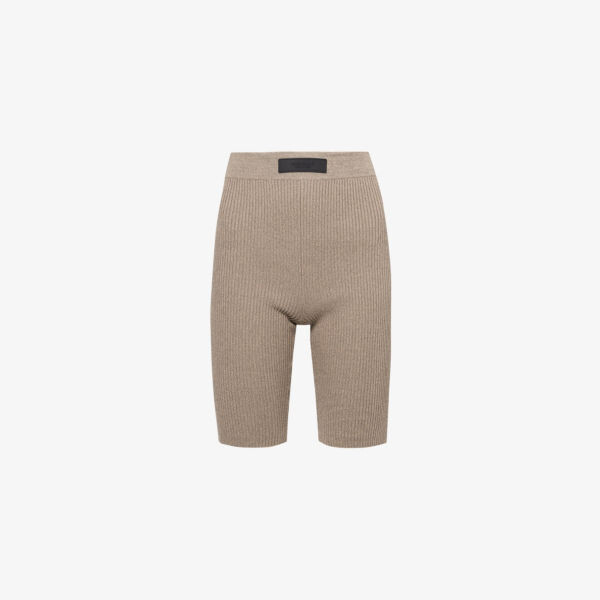 

Байкерские шорты из трикотажного полотна Fear Of God Essentials, серый