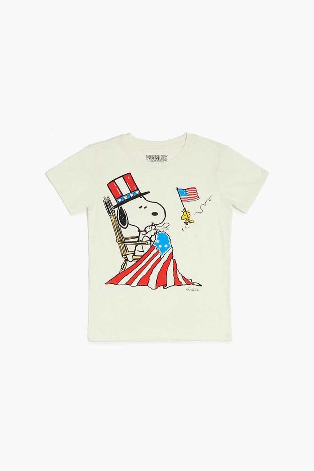 

Футболка с рисунком Американский Снупи для девочек Forever 21, кремовый