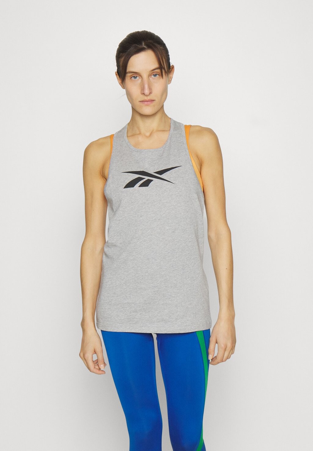 Топ VECTOR GRAPHIC TANK Reebok, цвет grey майка reebok te graphic vector tank женщины gn5632 xs