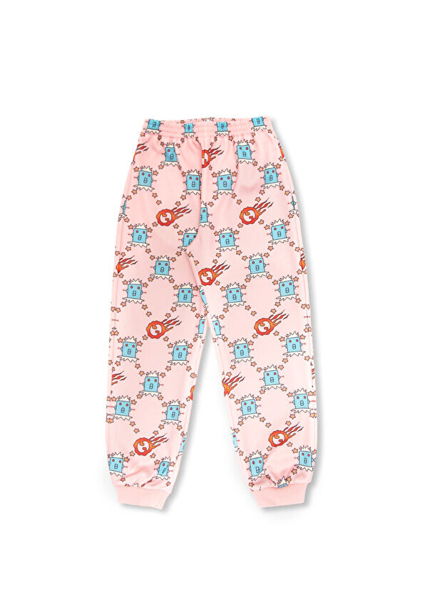 

Детские брюки-джоггеры унисекс с розовым узором Gucci