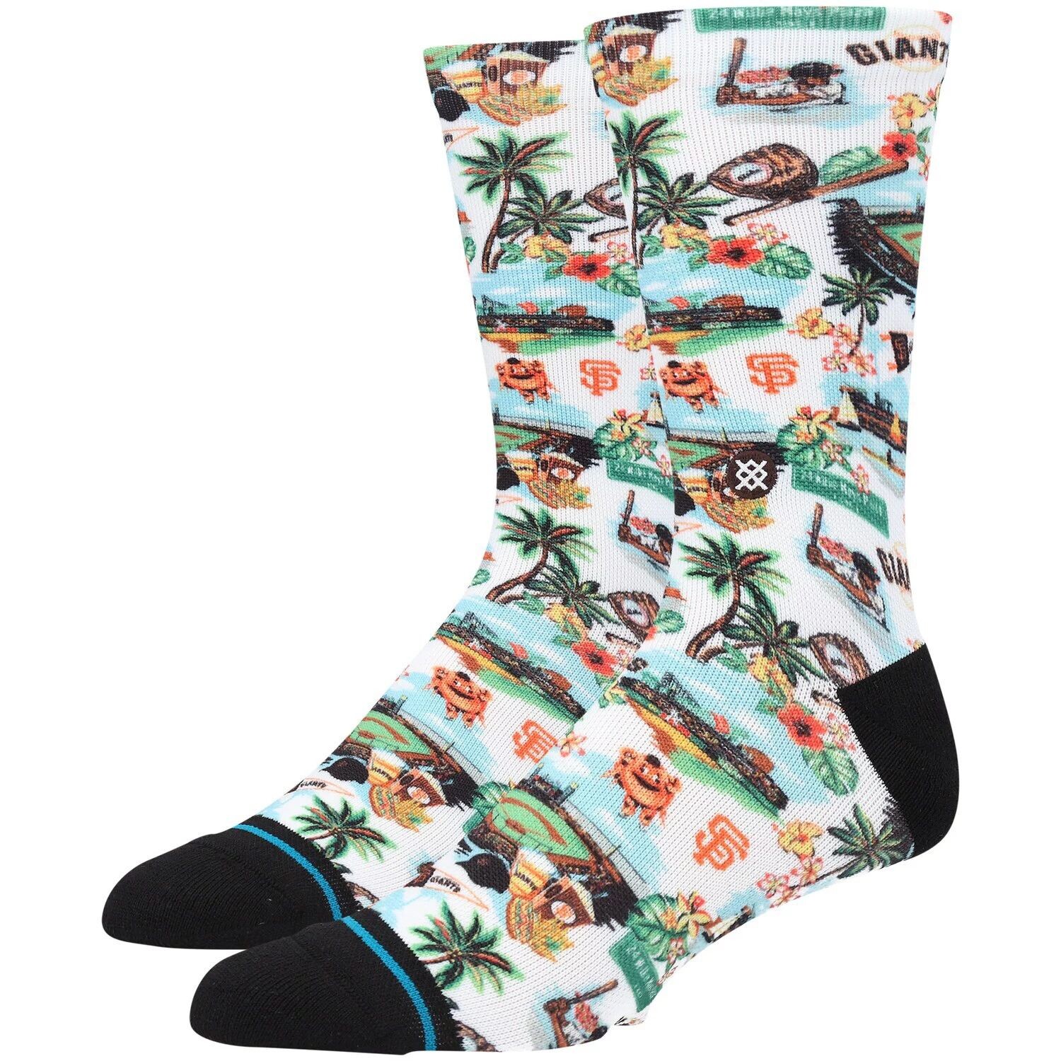 

Мужские белые носки Tri-Blend Crew San Francisco Giants Stance x Reyn Spooner