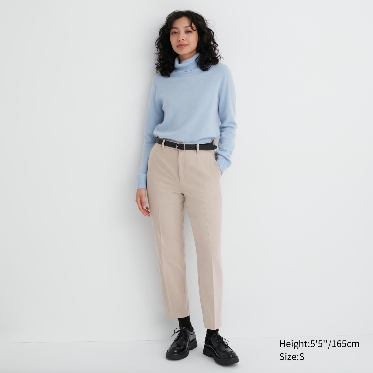 

Брюки длиной до щиколотки с узором «елочка» Smart с начесом Uniqlo
