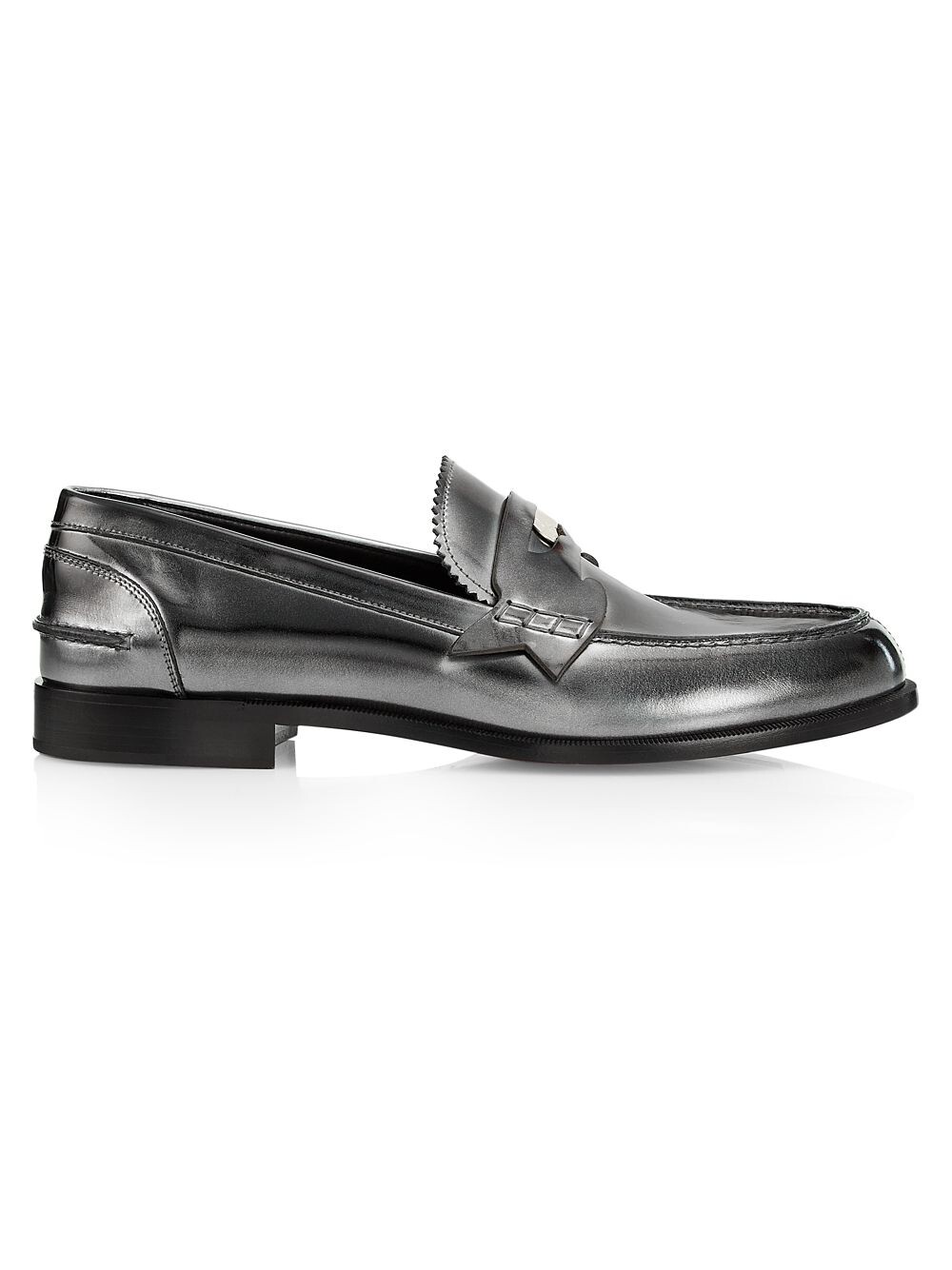 

Кожаные пенни-лоферы Christian Louboutin, серебряный