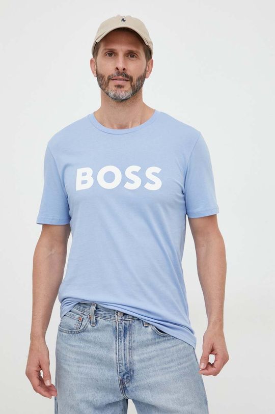 

BOSS BOSS CASUAL хлопковая футболка Boss Orange, синий