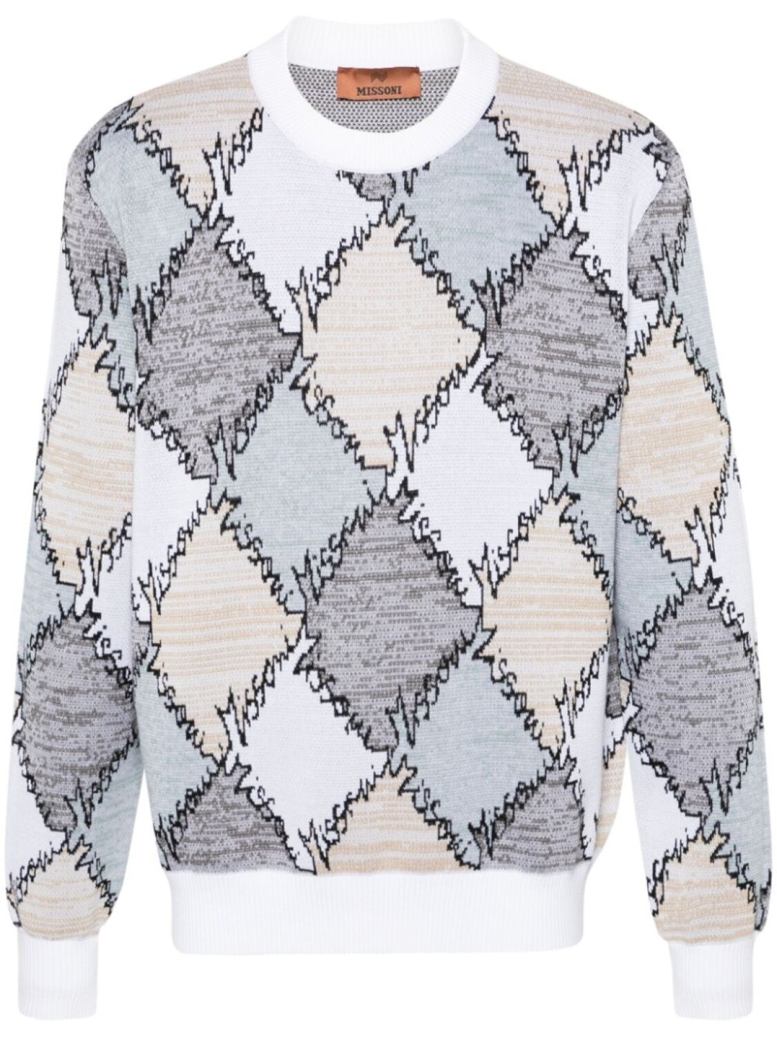 

Missoni джемпер с жаккардовым узором, белый