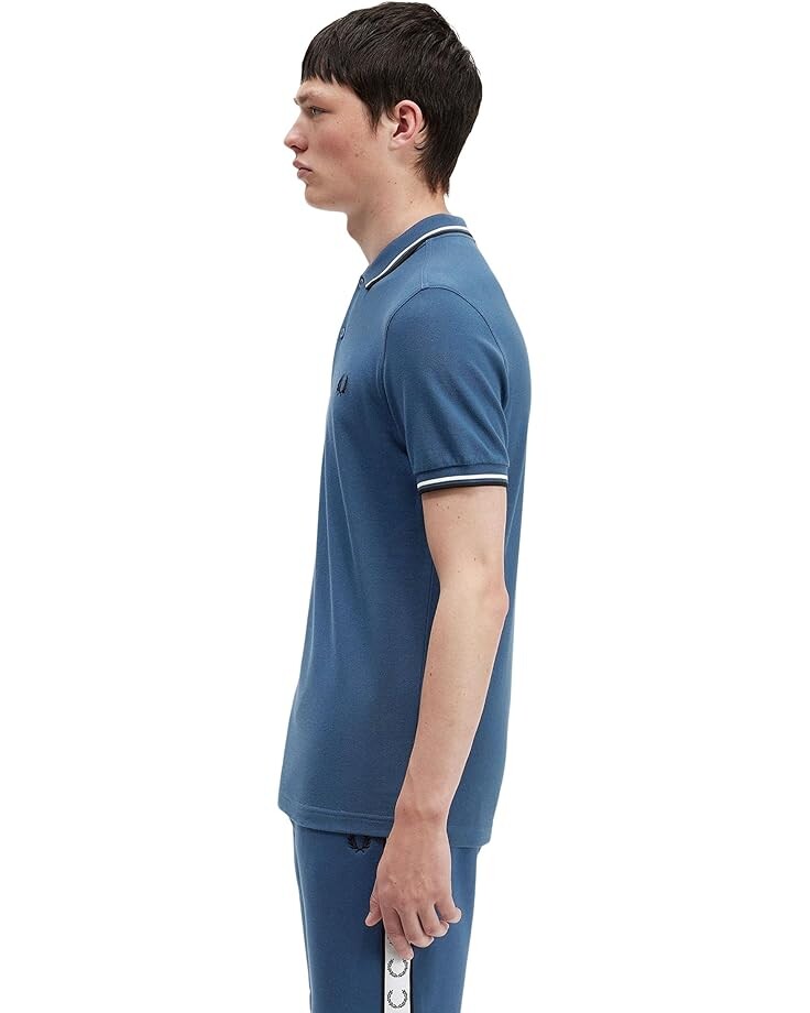 

Рубашка Fred Perry Twin Tipped Shirt, цвет Midnight Blue/Snow White/Black 1