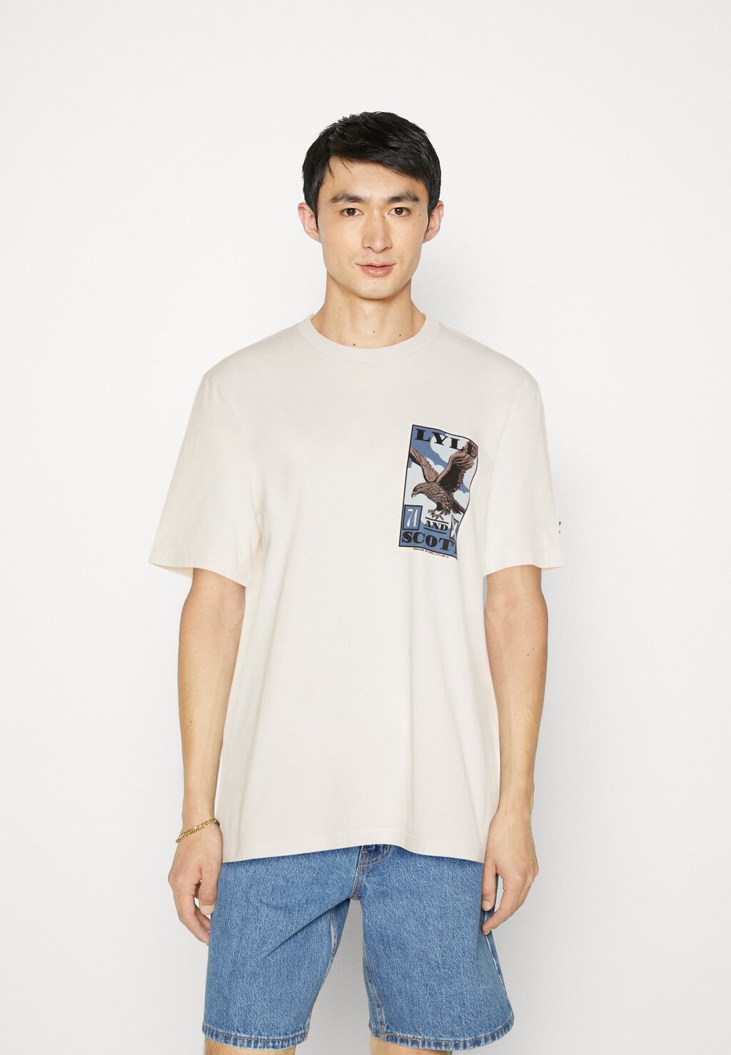 

Футболка с принтом Lyle & Scott, серо-коричневый