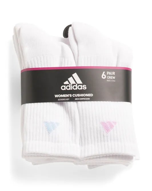 

6 пар спортивных носков с мягкой подкладкой Adidas, белый