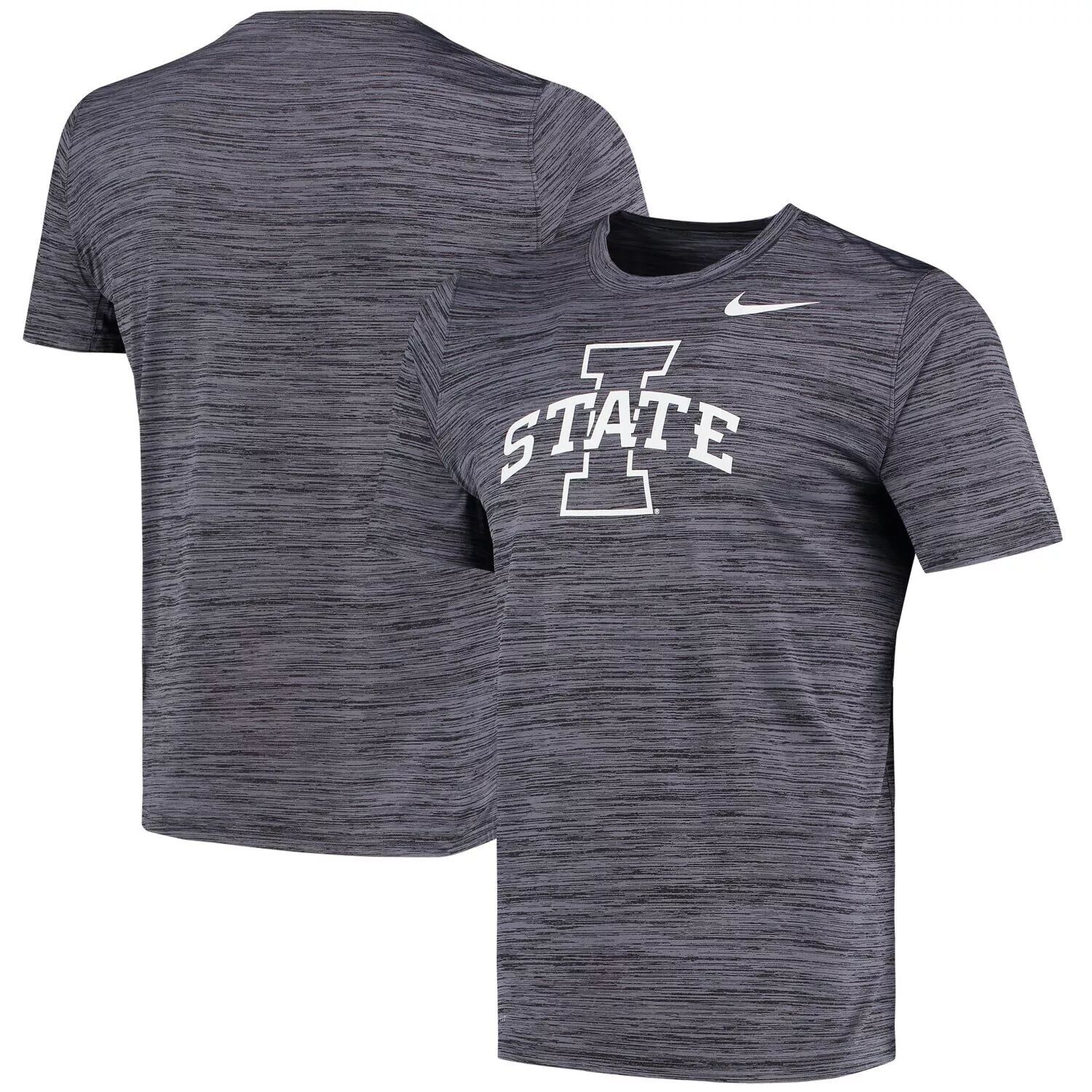 

Мужская черная футболка Iowa State Cyclones Tonal Velocity Legend Performance Nike, Черный