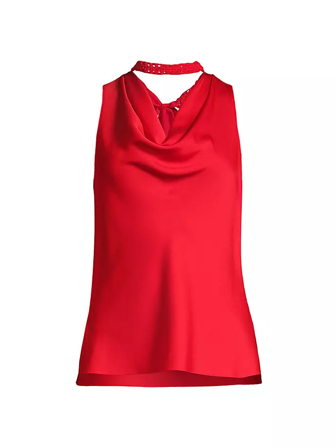 

Плетеная блузка Kaiya из шелковой смеси Ungaro, красный