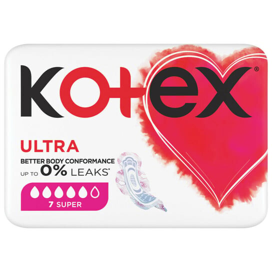 

Гигиенические прокладки, 7 шт. Kotex, Ultra Super