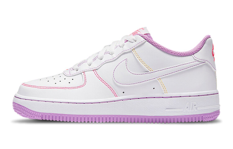 

Кроссовки Nike Air Force 1 '07 Low GS с контрастной строчкой — сияние фуксии