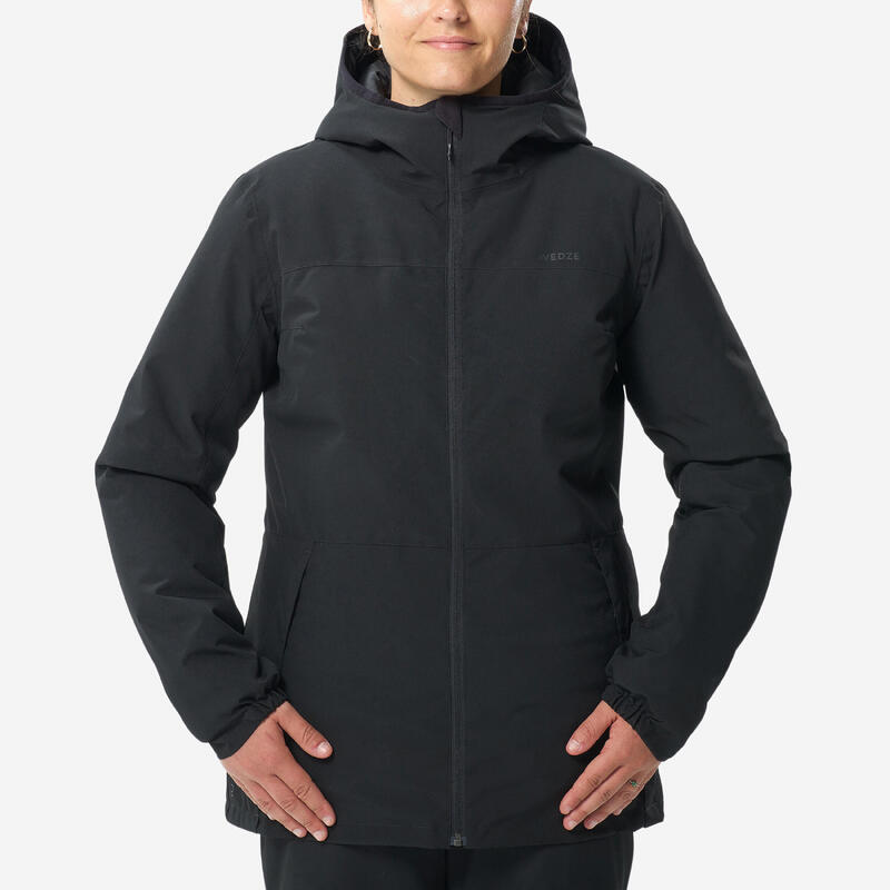 Лыжная куртка женская - 100 черный WEDZE, цвет schwarz